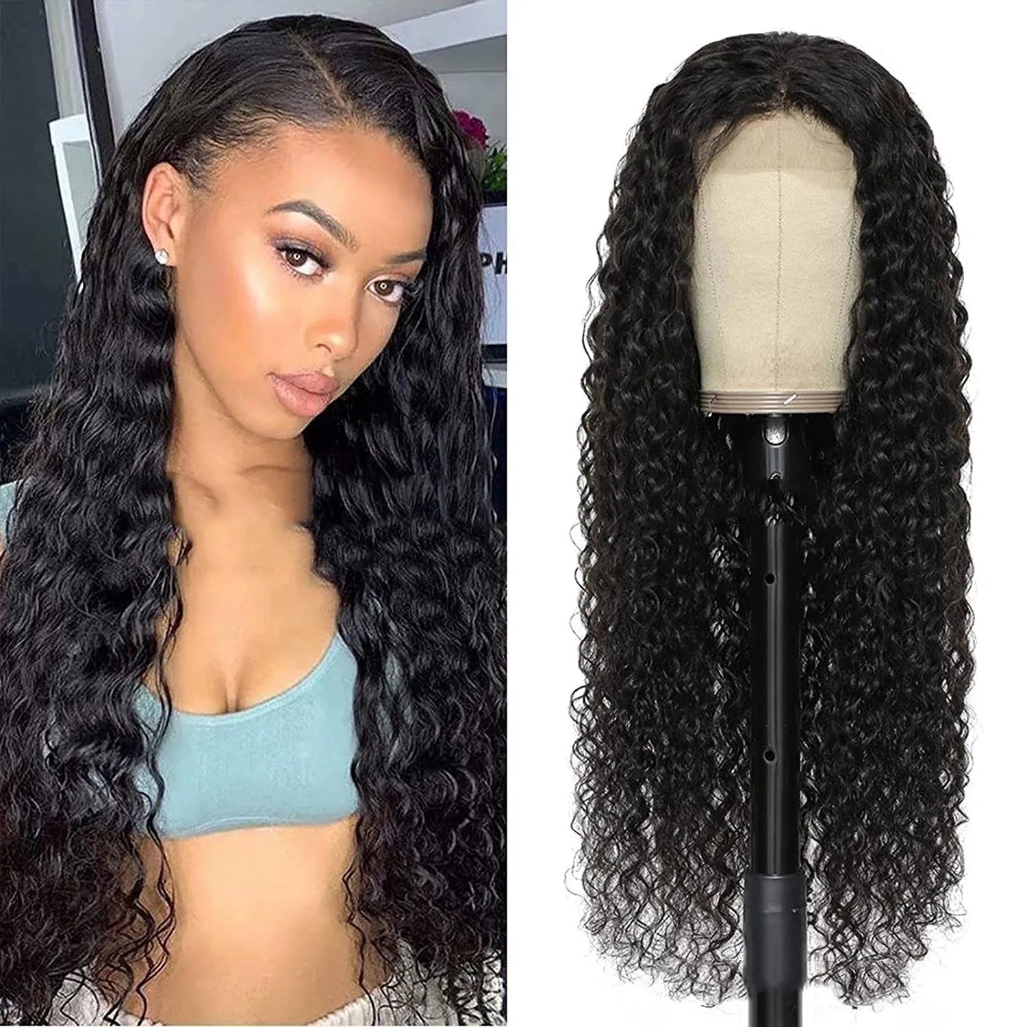 Hot Ladies Front Lace 10 " Long Curly Wig
